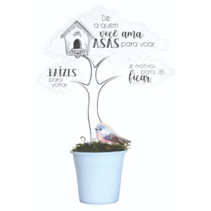 ENFEITE ÁRVORE COM BALDE DÊ A QUEM VOCÊ AMA...GRATIDÃO 34X21