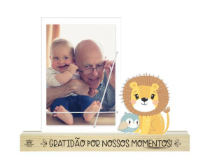 PORTA-RETRATO GRATIDÃO POR NOSSOS MOMENTOS...ZOO 19X24