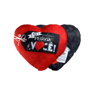 ALMOFADA CORAÇÃO NÃO QUALQUER PESSOA 29X25