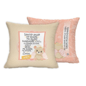 ALMOFADA BABY URSO ROSA 22X24,5