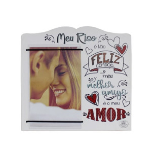 PORTA-RETRATO COM ELÁSTICO MEU RISO É TÃO FELIZ...19,5X21,5
