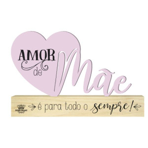 ENFEITE DE MESA AMOR DE MÃE...BRISA 11X17X4,5