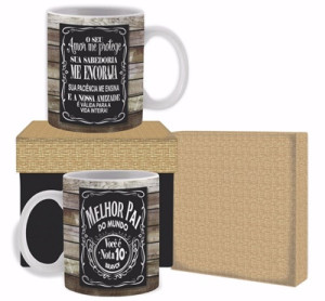 CANECA CERÂMICA MELHOR PAI DO MUNDO, NOTA 10