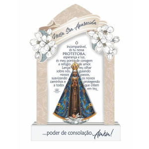 CAPELA COM APLIQUE NOSSA SENHORA APARECIDA 25X17X8