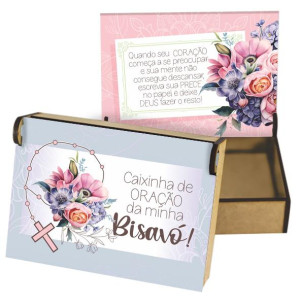 CAIXA PARA ORAÇÃO ARTICULADA CAIXINHA DE ORAÇÃO BISAVÓ ... BORBOLETA 7,5X10,5X3,5