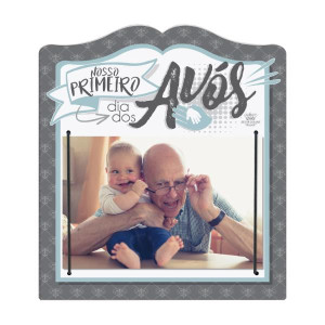 PORTA-RETRATO COM ELÁSTICO NOSSO PRIMEIRO DIA DOS AVÓS ... 20,5X18