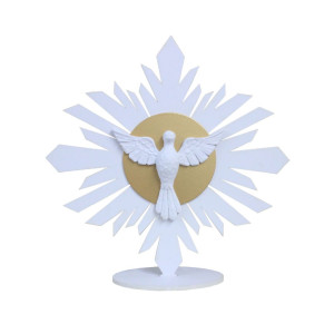 ENFEITE DE MESA ESPÍRITO SANTO BRANCO 37X37