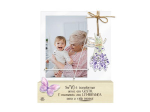 PORTA-RETRATO MADEIRINHA SER VÓ É TRANSFORMAR...23X18X3,5