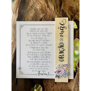QUADRO COM APLIQUE ORAÇÃO DE MÃE...BRISA 28X25