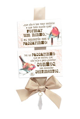 MÓBILE COM LAÇO FOI UM PASSARINHO COLORIDO 28X14,5