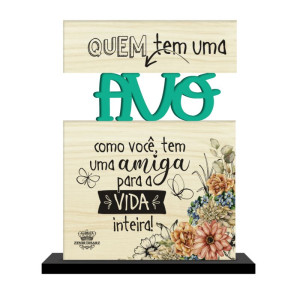 ENFEITE DE MESA COM APLIQUE AVÓ...CELEBRAÇÃO 14X12