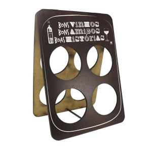 PORTA-GARRAFA BONS VINHOS, BONS AMIGOS 34X24