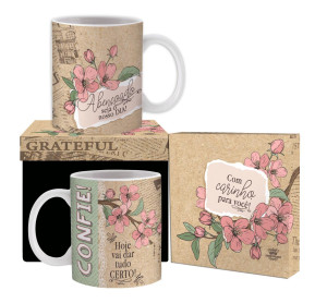 CANECA CERÂMICA ABENÇOADOS...CEREJEIRA