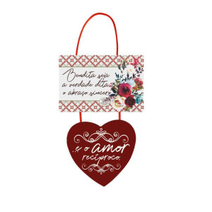 MÓBILE DE PAREDE BENDITA SEJA A VERDADE DITA...CACTOS 19X12,5