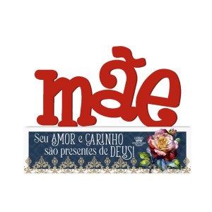 MADEIRINHA MÃE SEU AMOR...ROSA ARABESCO 14X18,5
