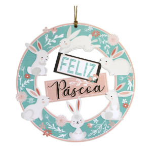 GUIRLANDA FELIZ PÁSCOA 25X25,5