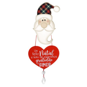 MÓBILE DE PAREDE PAPAI NOEL UM FELIZ NATAL É FEITO...25X12