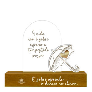 ENFEITE DE MESA A VIDA NÃO É SOBRE... AURORA 1 16X16