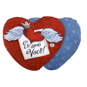 ALMOFADA CORAÇÃO EU AMO VOCÊ 29X25