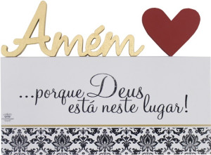 QUADRO AMÉM...REAL 21X27