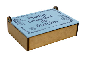 CAIXA PARA ORAÇÃO ARTICULADA MINHA CAIXINHA DE ORAÇÕES 7,5X10,5X3,5