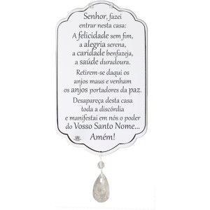 MÓBILE DE PAREDE SENHOR, FAZEI ENTRAR...24,5X14,5