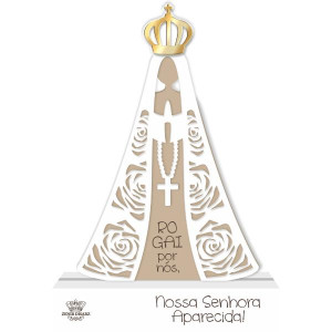 MADEIRINHA DE MESA NOSSA SENHORA APARECIDA 17X12X3,5