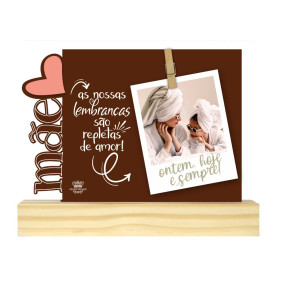 PORTA-RETRATO RECORTADO MÃE AS NOSSAS LEMBRANÇAS...16X21