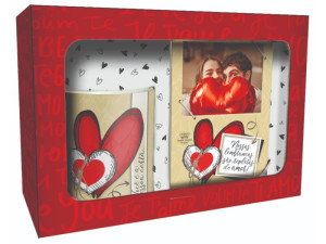 CAIXA PRESENTE COM PORTA RETRATO E CANECA VOCÊ É A PESSOA CERTA 16X23X8,5