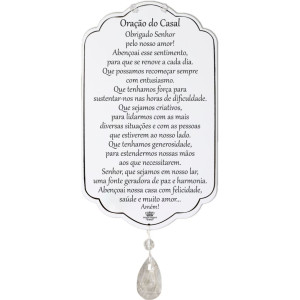 MÓBILE DE PAREDE ORAÇÃO DO CASAL 24,5X14,5