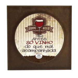 PORTA-COPO RESINADO ANTES SÓ VINHO...10,5X10,5