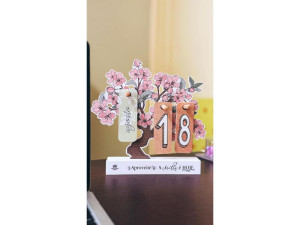 CALENDÁRIO PERMANENTE APROVEITE A VIDA...CEREJEIRA 22X22