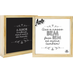 PLACA DE MESA COM MENSAGEM AVÔ 16X16