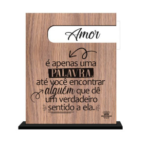 MADEIRINHA RECORTADA AMOR É APENAS...MEMÓRIA 16X15