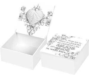 CAIXA COM APLIQUE CORAÇÃO AINDA QUE EU FALASSE...14X14X7,5