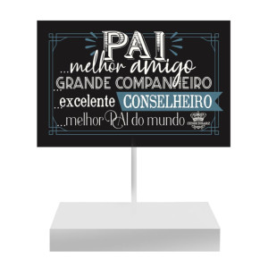 MADEIRINHA RECADO PAI MELHOR AMIGO...13,5X12