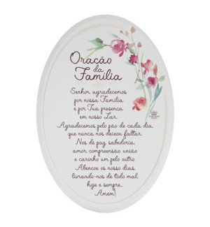 QUADRO ORAÇÃO DA FAMÍLIA... BRANCO ESPECIAL 34X23