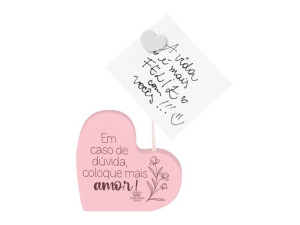 PLACA DE MESA COM PORTA RECADO EM CASO DE DÚVIDA...BORBOLETA 13X7,5X3
