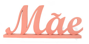 PALAVRA DE MESA MÃE ...FLORAL SALMÃO 10X24