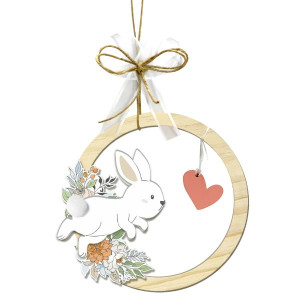 GUIRLANDA COM APLIQUE COM CORAÇÃO 18X16