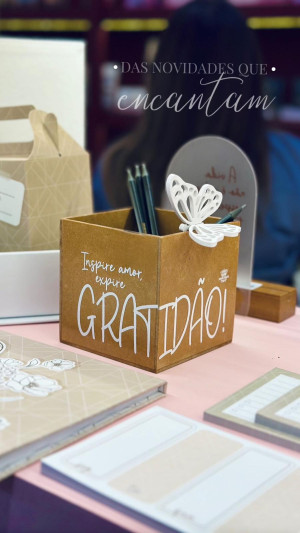 PORTA-LÁPIS GRATIDÃO... AURORA 1 14X9,5X10
