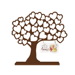 ENFEITE ÁRVORE COM CORAÇÕES POR ONDE FOR PLANTE AMOR 19X20