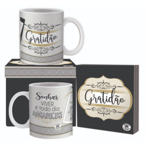 CANECA CERÂMICA GRATIDÃO 