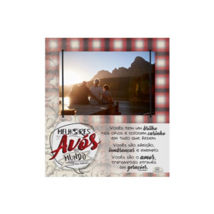 PORTA-RETRATO COM ELÁSTICO MELHORES AVÓS 22,5X20