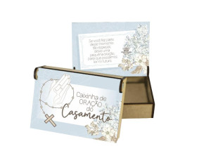 CAIXA PARA ORAÇÃO ARTICULADA CAIXINHA DE ORAÇÃO CASAMENTO 7,5X10,5X3,5