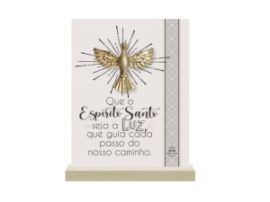 ENFEITE DE MESA COM APLIQUE QUE O ESPIRITO SANTO 15X11