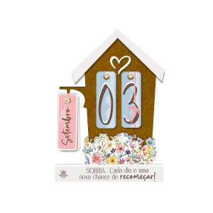 CALENDÁRIO PERMANENTE SORRIA...CADA DIA É UMA NOVA...BORBOLETA 24X17X4,5