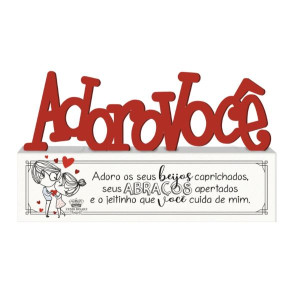 MADEIRINHA ADORO VOCÊ MUITAS PESSOAS...11X18,5X3