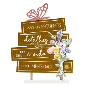 ENFEITE DE MESA COM APLIQUE SÃO OS PEQUENOS DETALHES...BORBOLETA 21X16