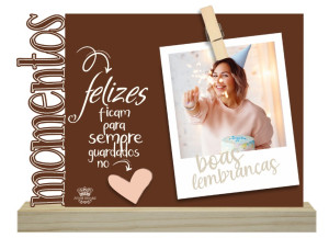 PORTA-RETRATO RECORTADO MOMENTOS FELIZES...16X21